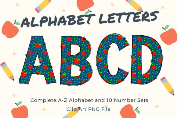 Back to School Doodle Alphabet Apple: A Creative Tool for Designers and Educators