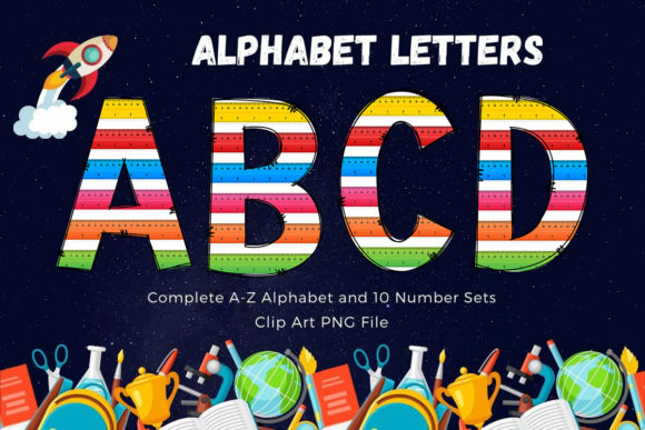Back to School Doodle Alphabet Ruler for Creative and Practical Use
