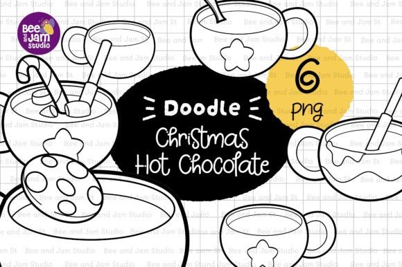 KDP Christmas Hot Choc Clipart Line Art: A Versatile Resource for Creative Projects