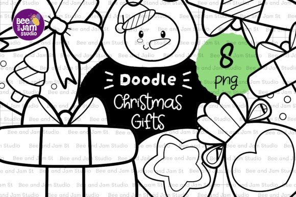 KDP Coloring Christmas Gift Line Art PNG: A Creative Resource for Modern Designers